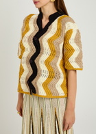 Forte_forte Crotchet Cotton-blend Cardigan Beige