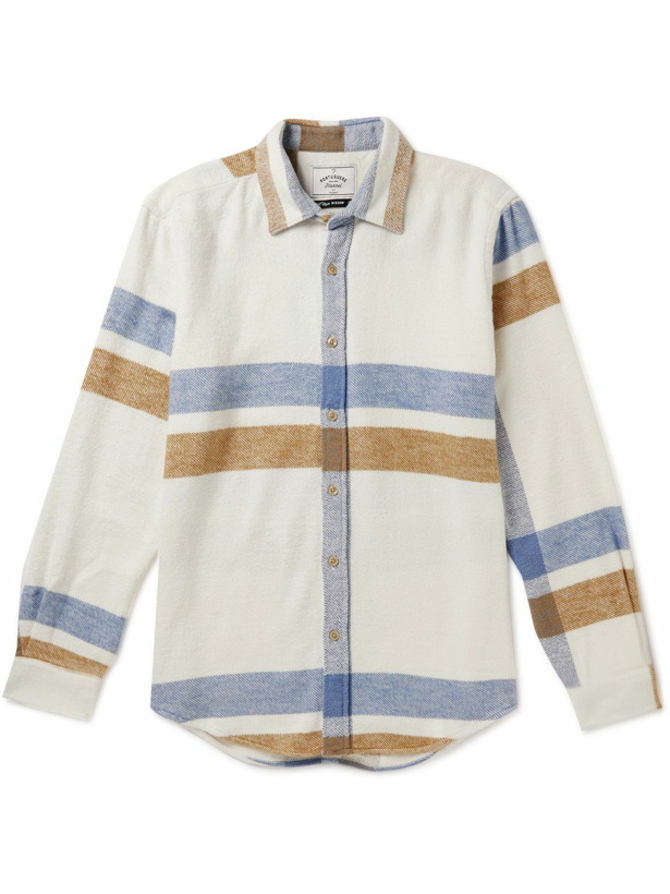 Photo: Portuguese Flannel - Checked Cotton-Flannel Shirt - Neutrals