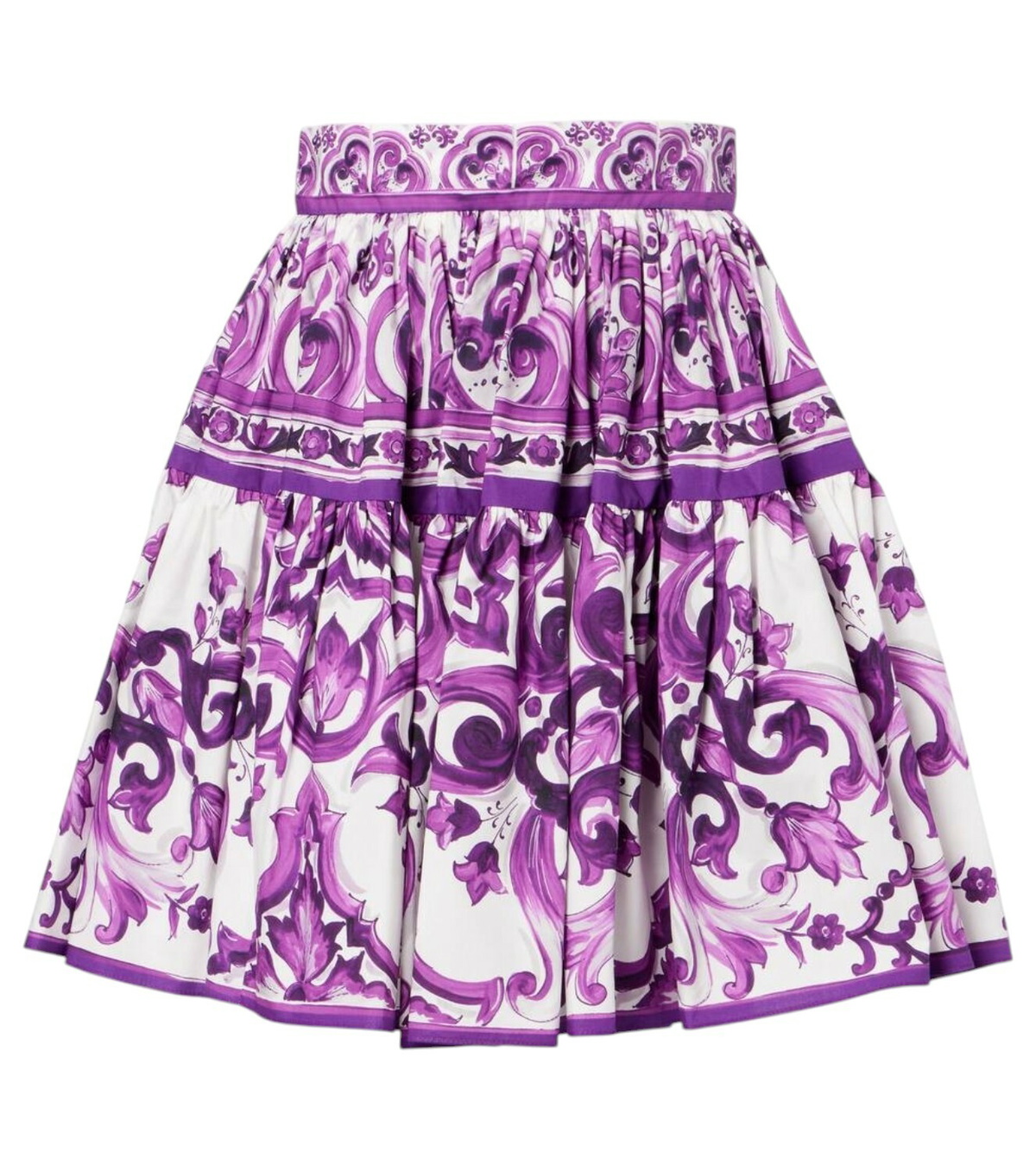 Dolce & Gabbana ポピープリント コットン ミニスカート Dolce & Gabbana ポピープリント コットン ミニスカート (Dolce