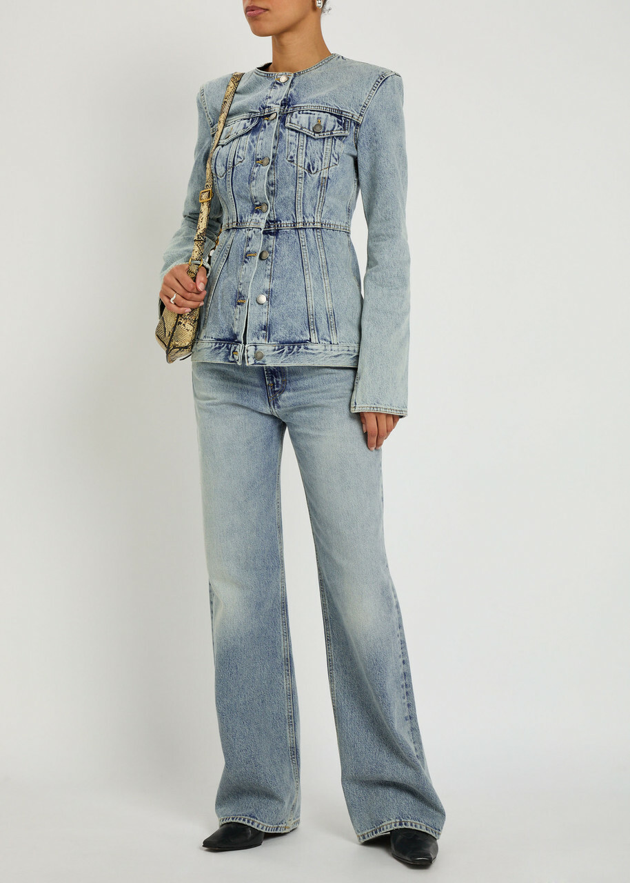 Haikure Temple Denim Jacket Blue