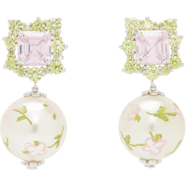 Photo: SHUSHU/TONG Painted Faux-Pearl Gemstone Earrings
