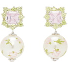SHUSHU/TONG Painted Faux-Pearl Gemstone Earrings
