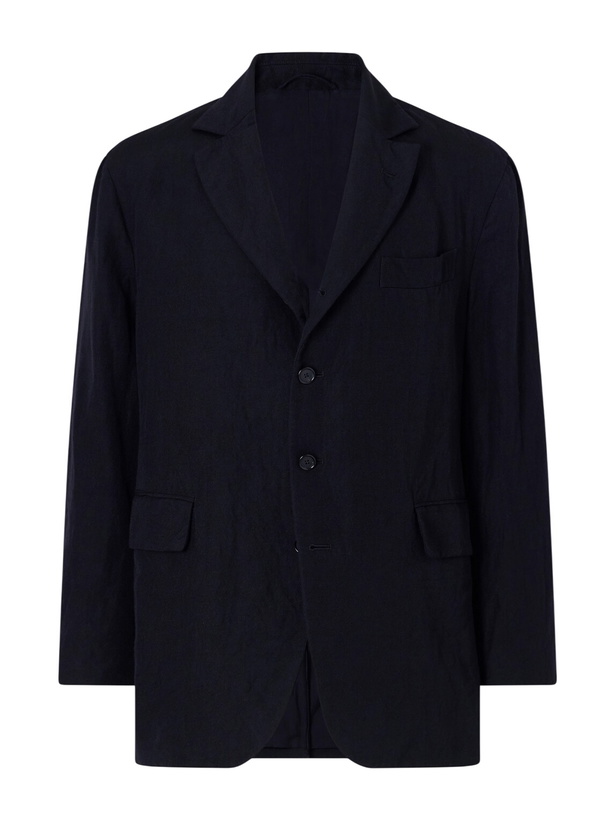 Photo: Kaptain Sunshine - Cashmere and Linen-Blend Gabardine Suit Jacket - Black