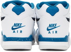 Nike White & Blue Air Flight 89 Sneakers