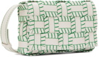 Bottega Veneta White & Green Cassette Bag