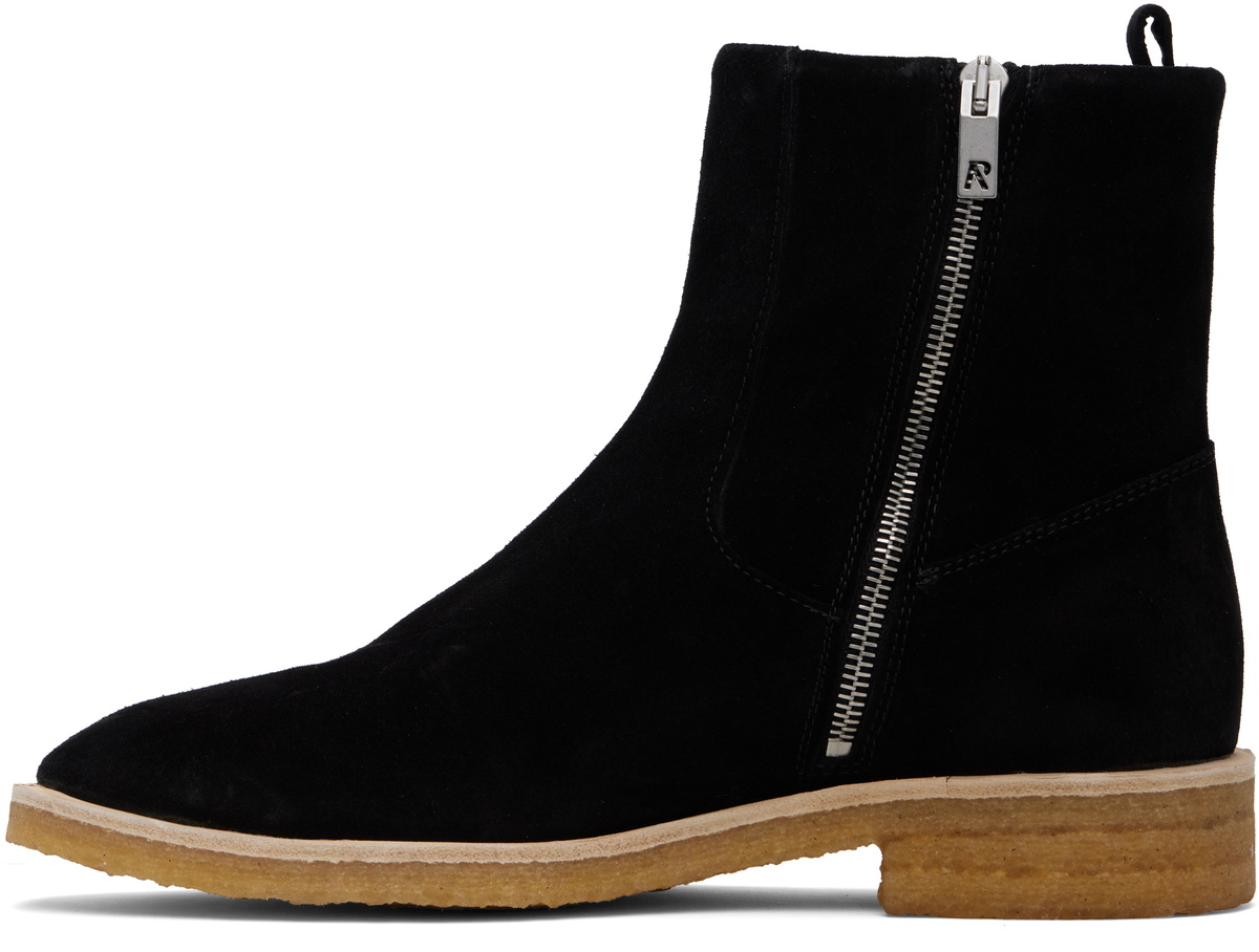 Represent Black Crepe Chelsea Boots