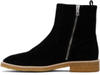 Represent Black Crepe Chelsea Boots