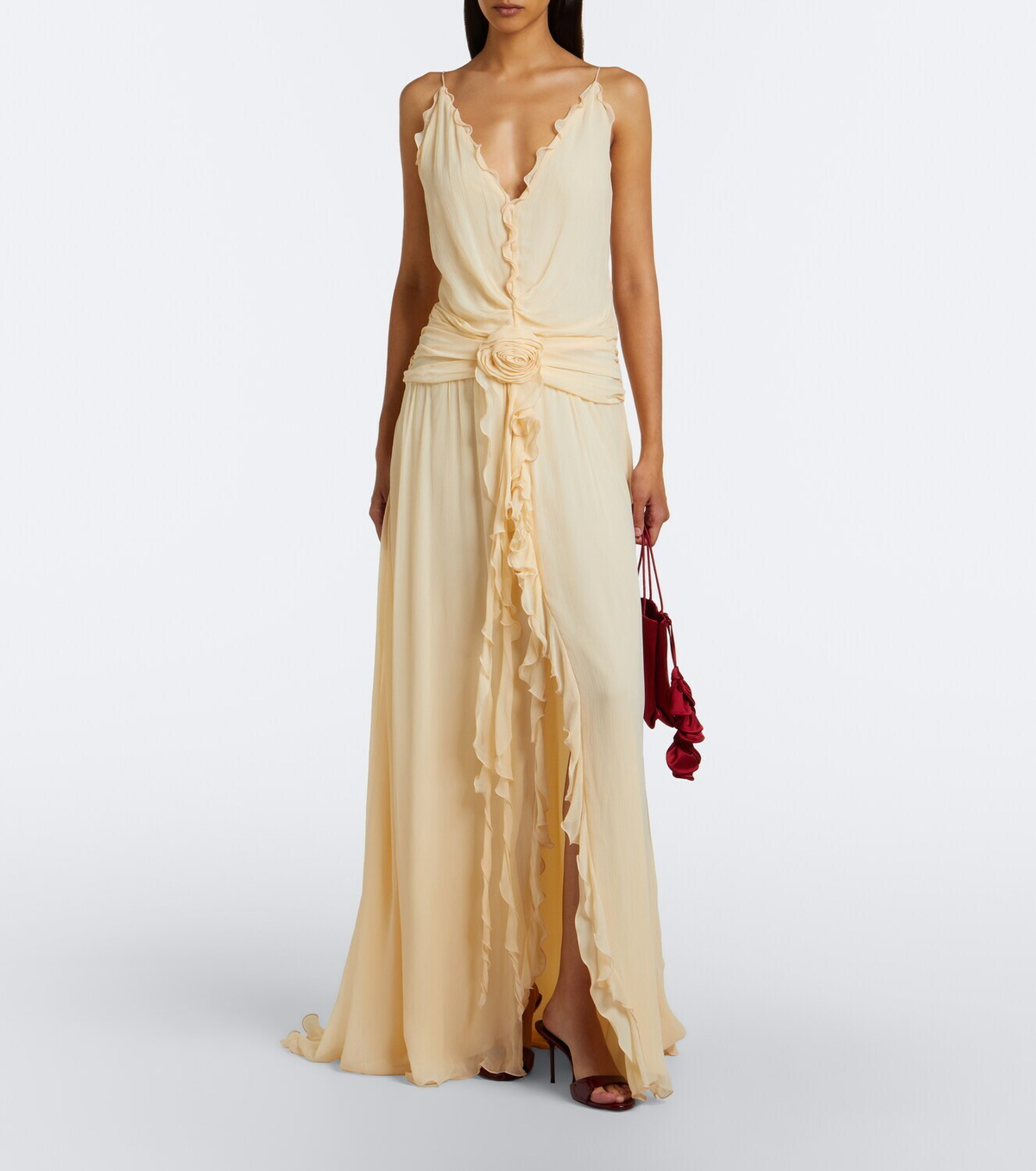 Blumarine Ruffled georgette gown