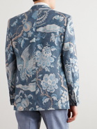 Favourbrook - Chifu Newport Printed Linen Blazer - Blue