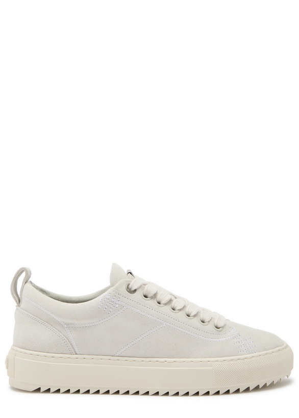 Photo: Represent Alpha 2.0 Suede Sneakers Cream