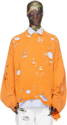 doublet Orange Destroyed Sweater