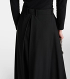 Balenciaga Hybrid wool skirt with pants
