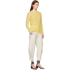 Tibi Yellow Crispy Cotton Crewneck Sweater