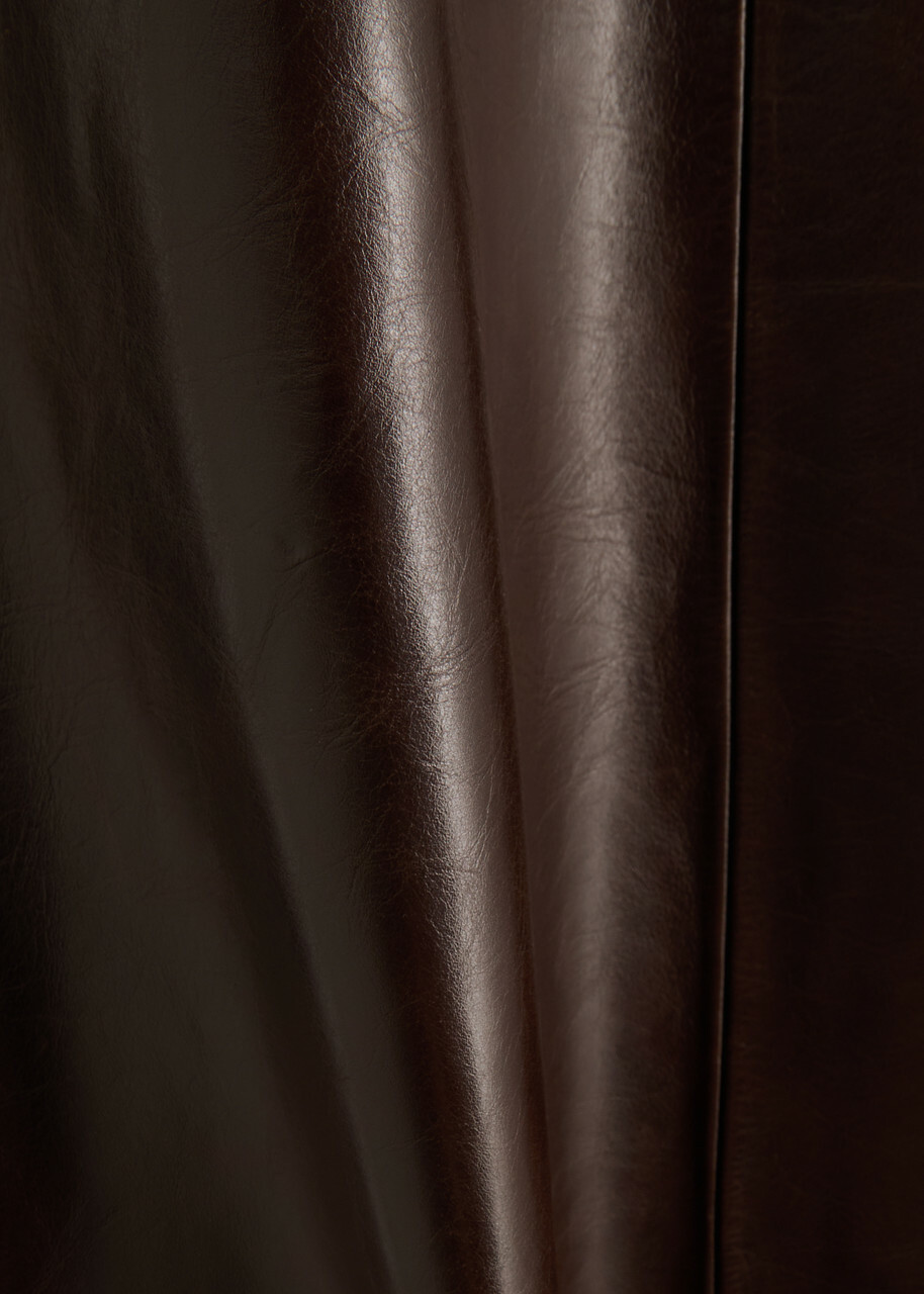Entire Studios Delta Leather Midi Dress Black