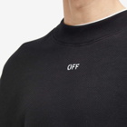 Off-White Men's Stamp Crew Sweatshirt in Black