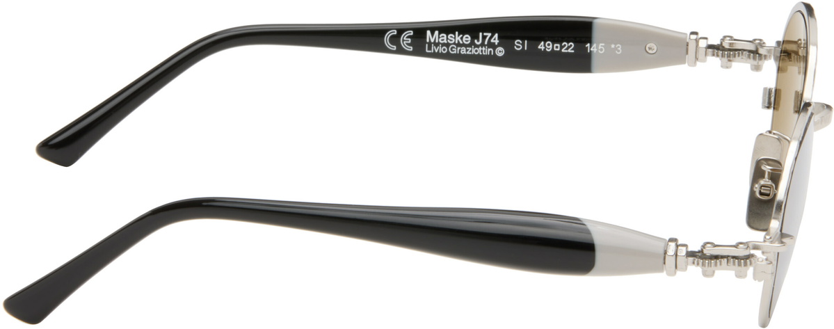 Kuboraum Silver & Black J74 Sunglasses