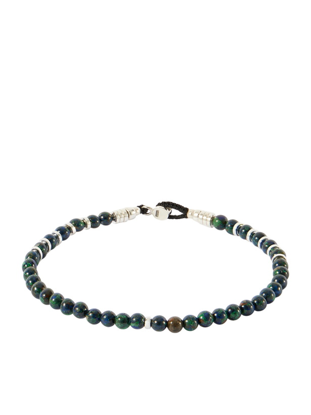 Photo: Mikia - Circle 4 Sterling Silver Multi-Stone Beaded Bracelet - Blue