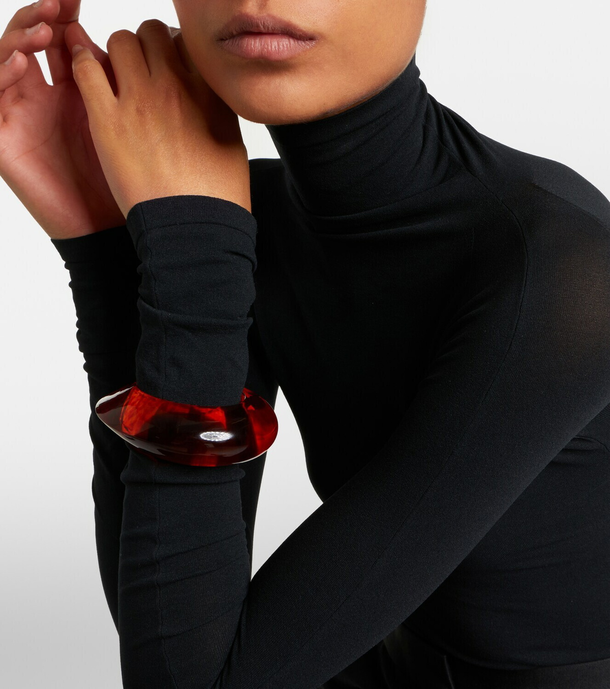 Alaïa Leopard-print cuff bracelet