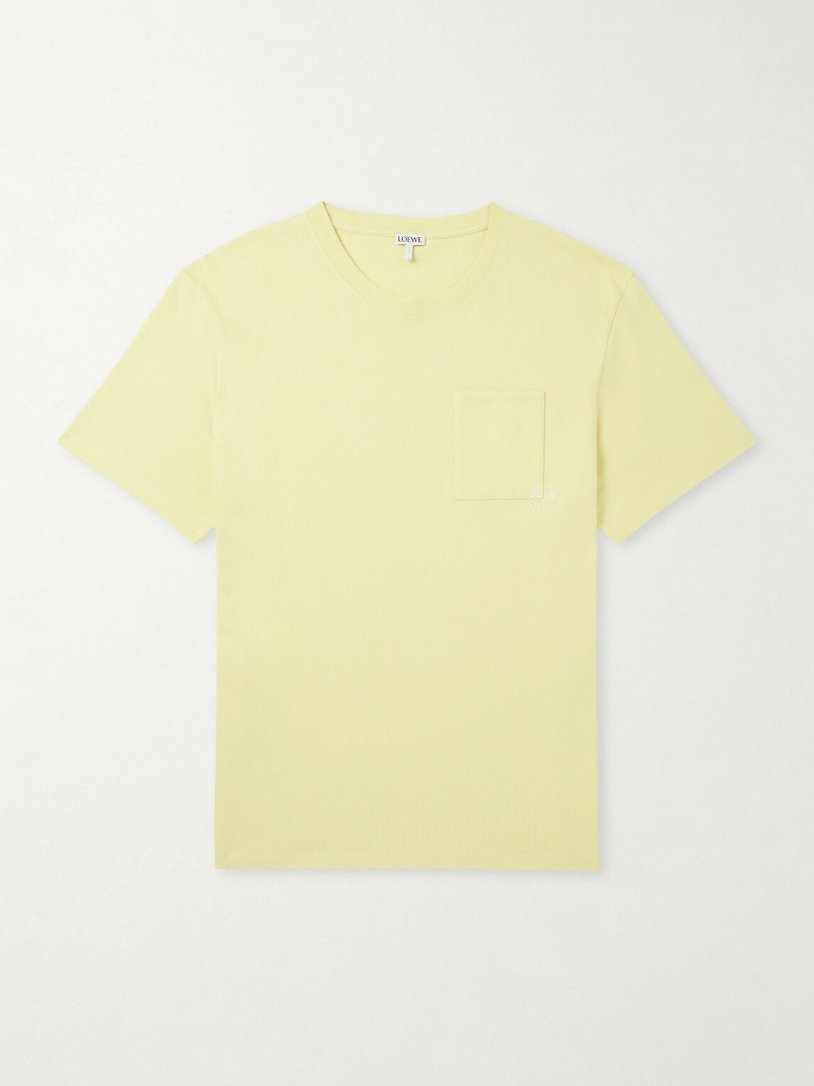 LOEWE - Anagram-Embroidered Cotton-Jersey T-Shirt - Yellow