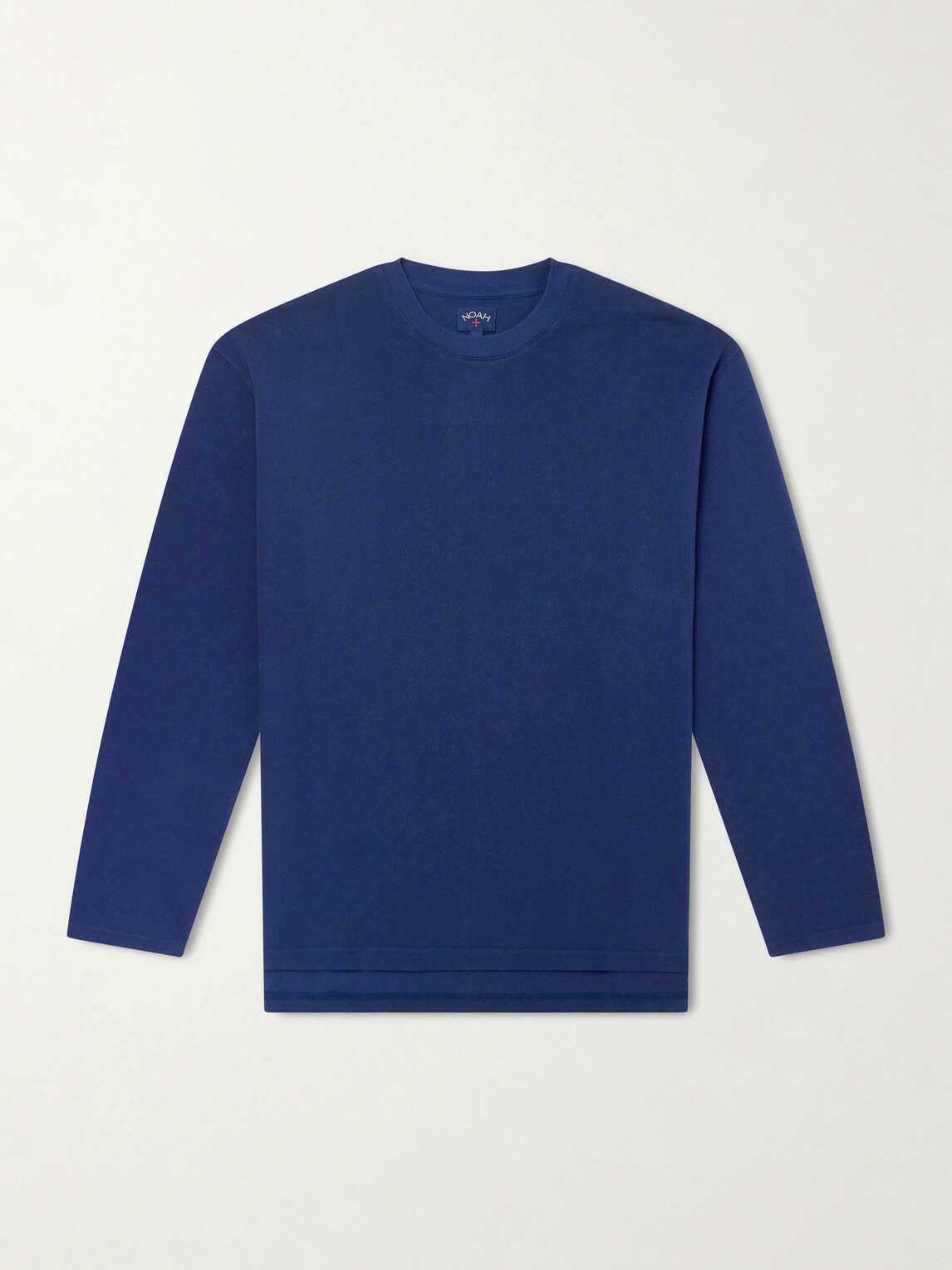 Noah - Cotton-Piqué Sweater - Blue