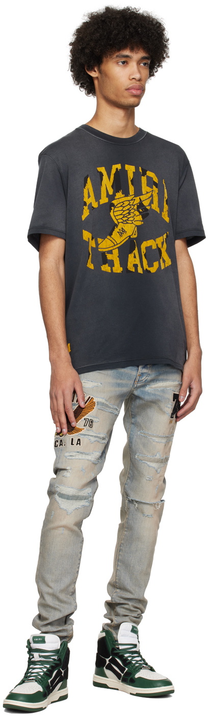 AMIRI Indigo Varsity Eagle Jeans Amiri