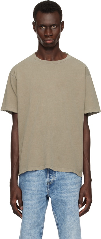 Photo: John Elliott Khaki Folsom Cropped T-shirt