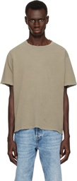 John Elliott Khaki Folsom Cropped T-shirt