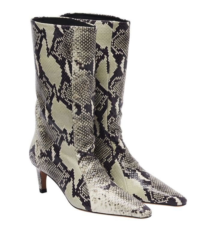 Photo: JUDE Cave snake-effect leather ankle boots