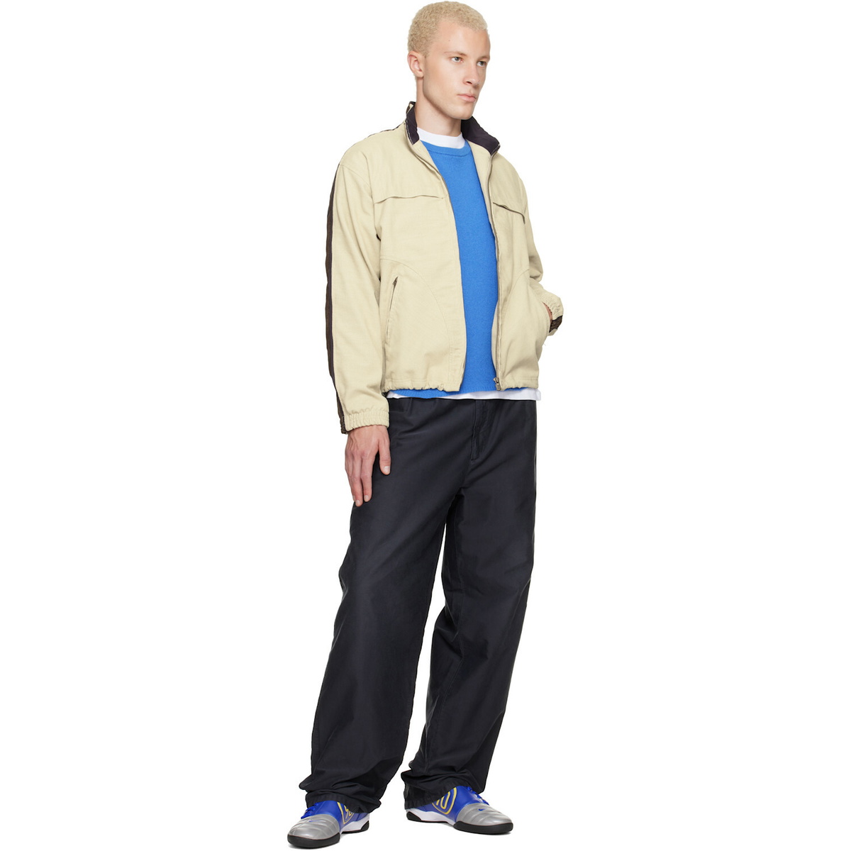 Nike Silver & Navy Total 90 Sneakers
