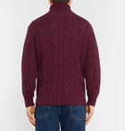 Brunello Cucinelli - Cable-Knit Alpaca-Blend Rollneck Sweater - Burgundy