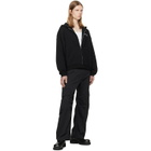 We11done Black Teddy Drawing Zip-Up Hoodie