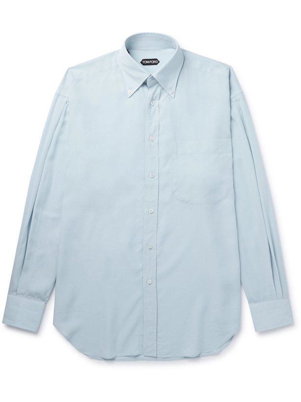 Photo: TOM FORD - Oversized Lyocell-Blend Shirt - Gray - EU 40