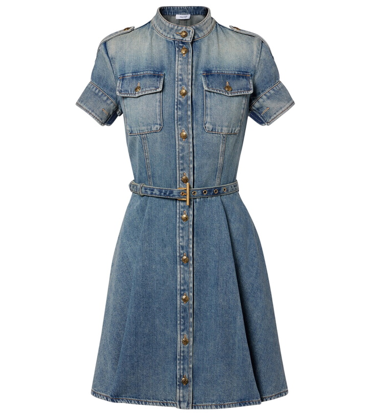 Photo: McQueen Belted denim shirt dress