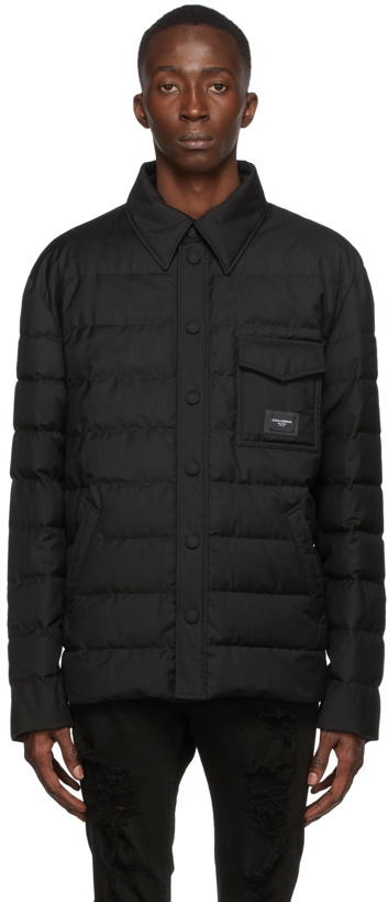 Photo: Dolce & Gabbana Black Down Quilted Jacket