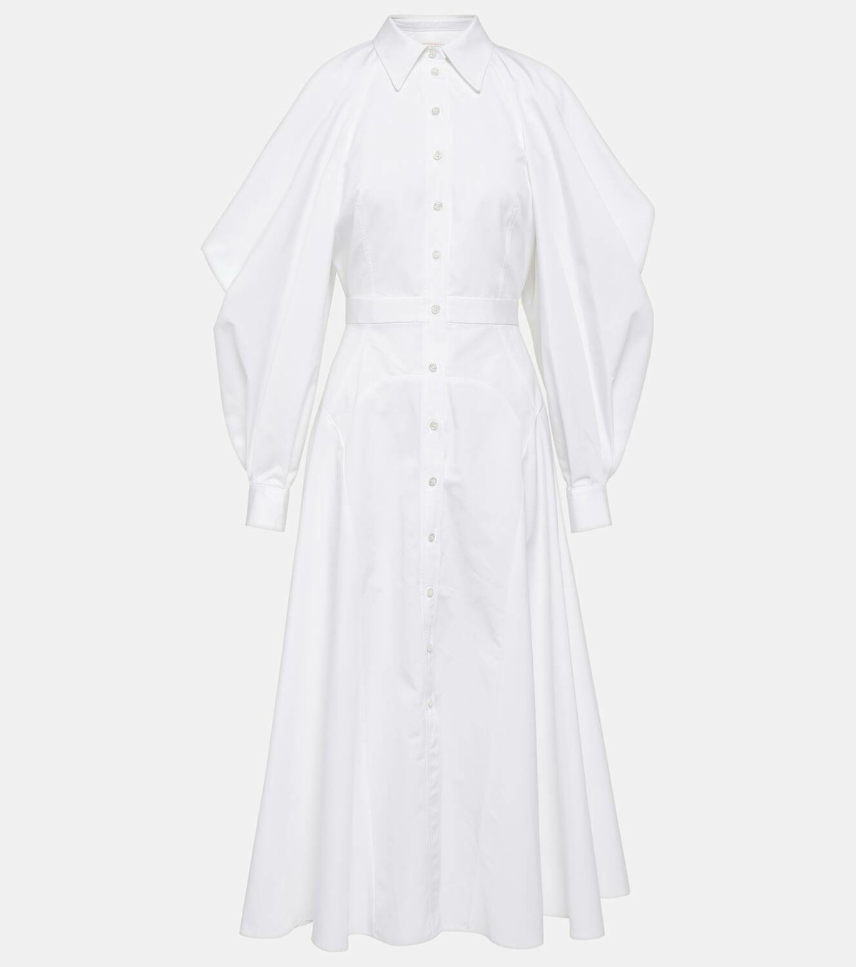 Alexander McQueen Cotton poplin midi dress Alexander McQueen