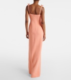 David Koma Floral-appliqué gown