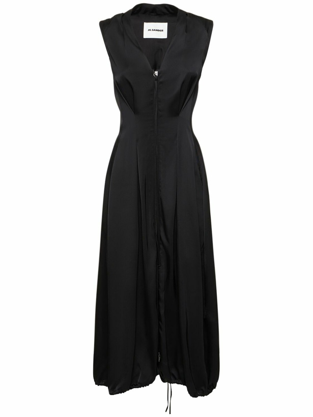 Photo: JIL SANDER - Viscose & Silk Sleeveless Midi Dress