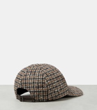 Brunello Cucinelli Monili-embellished checked baseball cap