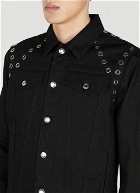 Alexander McQueen - Eyelet Denim Jacket in Black