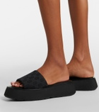 Gucci GG canvas platform slides