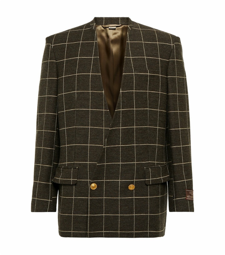 Photo: Gucci - Checked wool-blend blazer