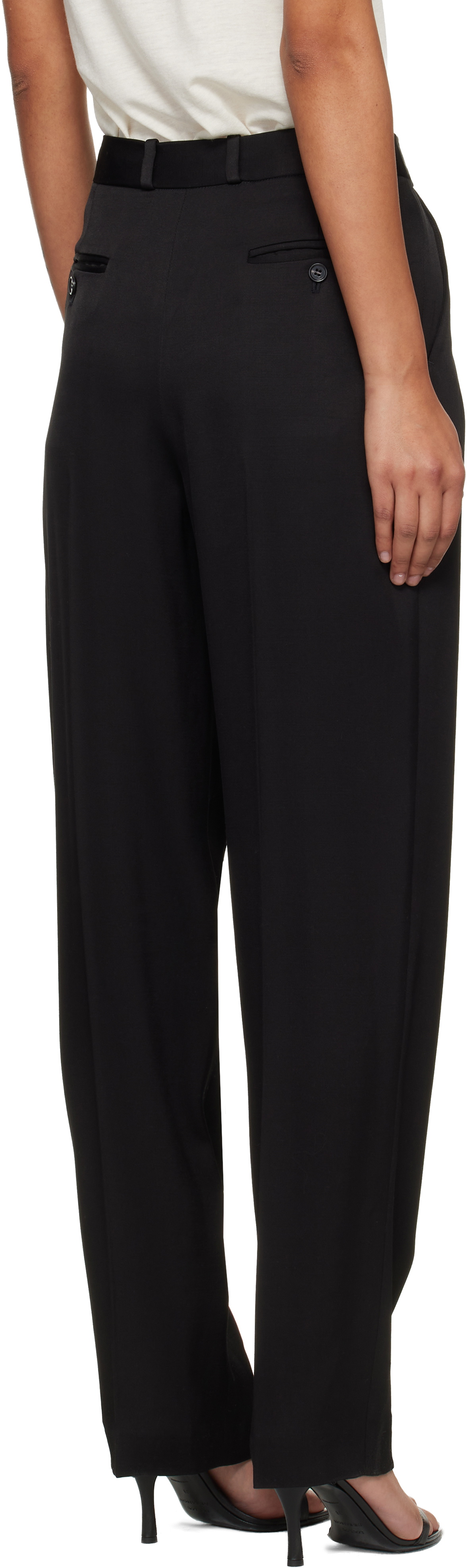 Loulou de Saison Black Alio Pleated Trousers
