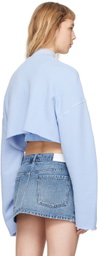 HALFBOY Blue Cropped Sweatshirt