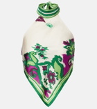 Poupette St Barth Guilia printed halterneck satin top