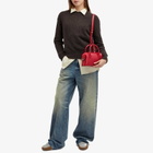 OSOI Women's Boat Mini Bag in Plum Red 