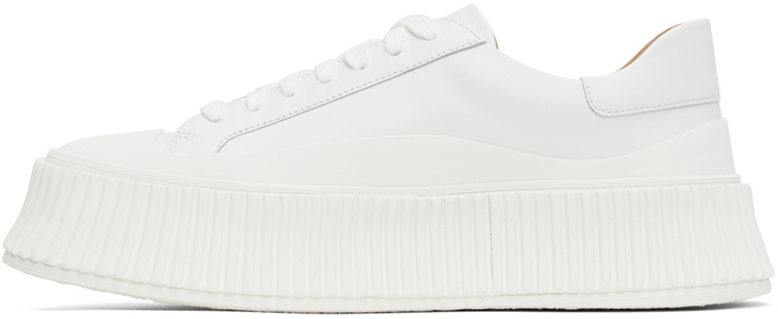 Jil Sander White Low-Top Platform Sneakers