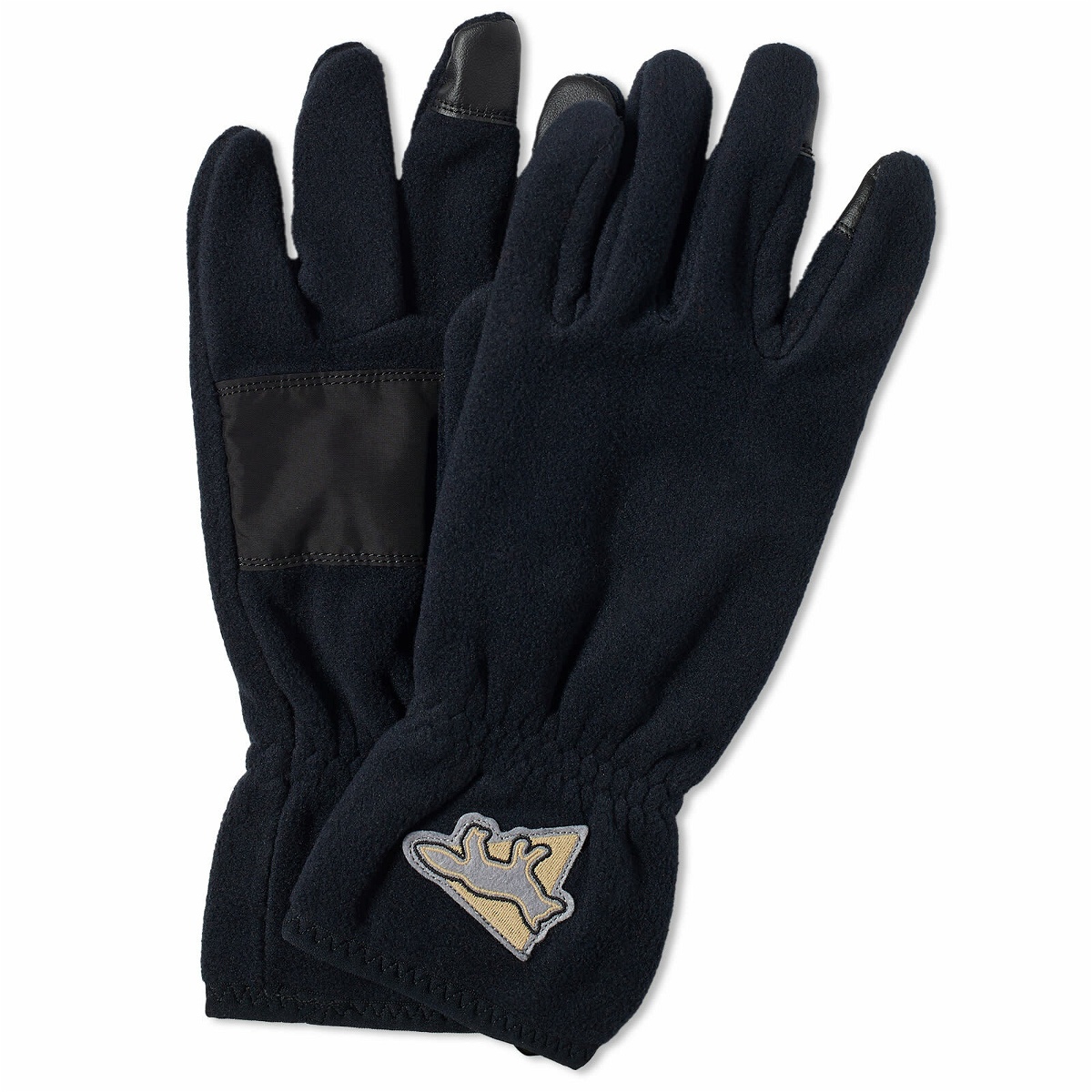 Photo: And Wander Men's x Maison Kitsuné Fleece Glove in Navy