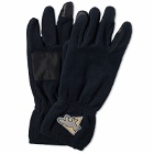 And Wander Men's x Maison Kitsuné Fleece Glove in Navy