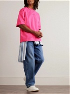 Acne Studios - Logo-Print Cotton-Jersey T-Shirt - Pink