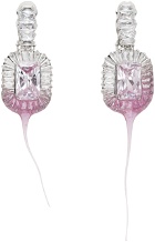 Ottolinger SSENSE Exclusive Pink Diamond Dip Clip Earrings
